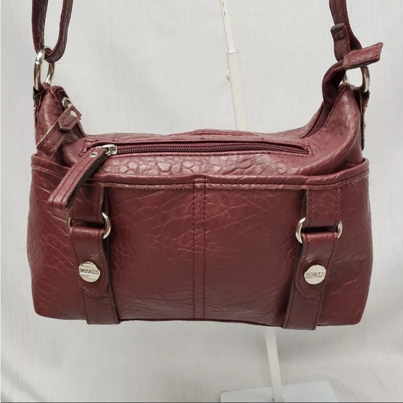 30% off w ❤Rosetti Maroon Sm Vegan Leather Crossbody Handbag Purse EUC - Picture 1 of 7